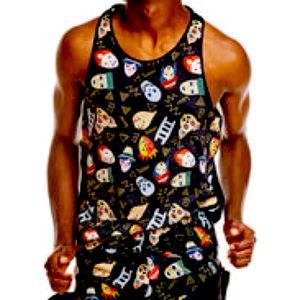 Janji Racerback tank top in colorful pattern